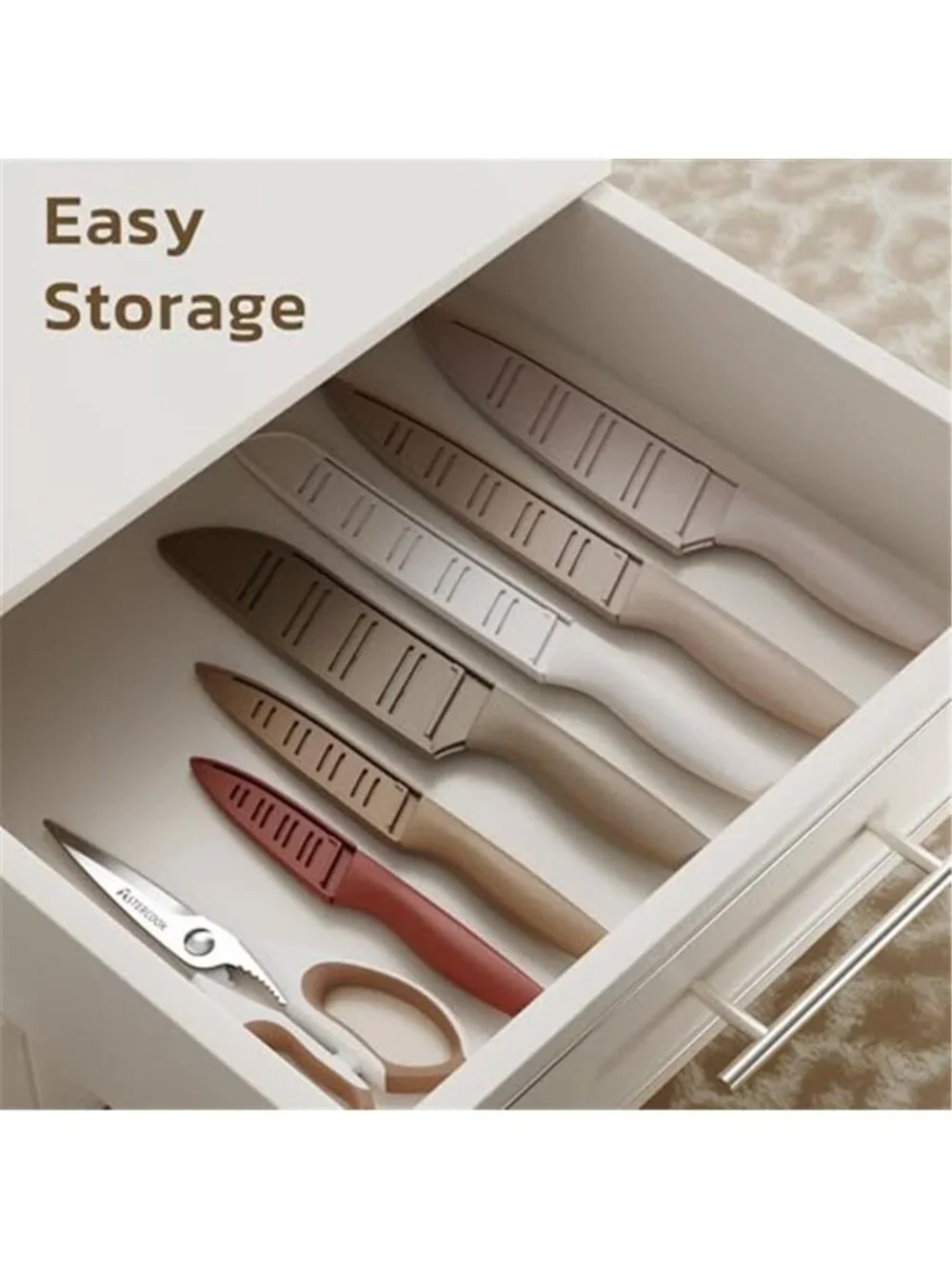 Astercook Knife Set, 13 Pieces Kitchen Knives Set with Healthy Anti-Rust